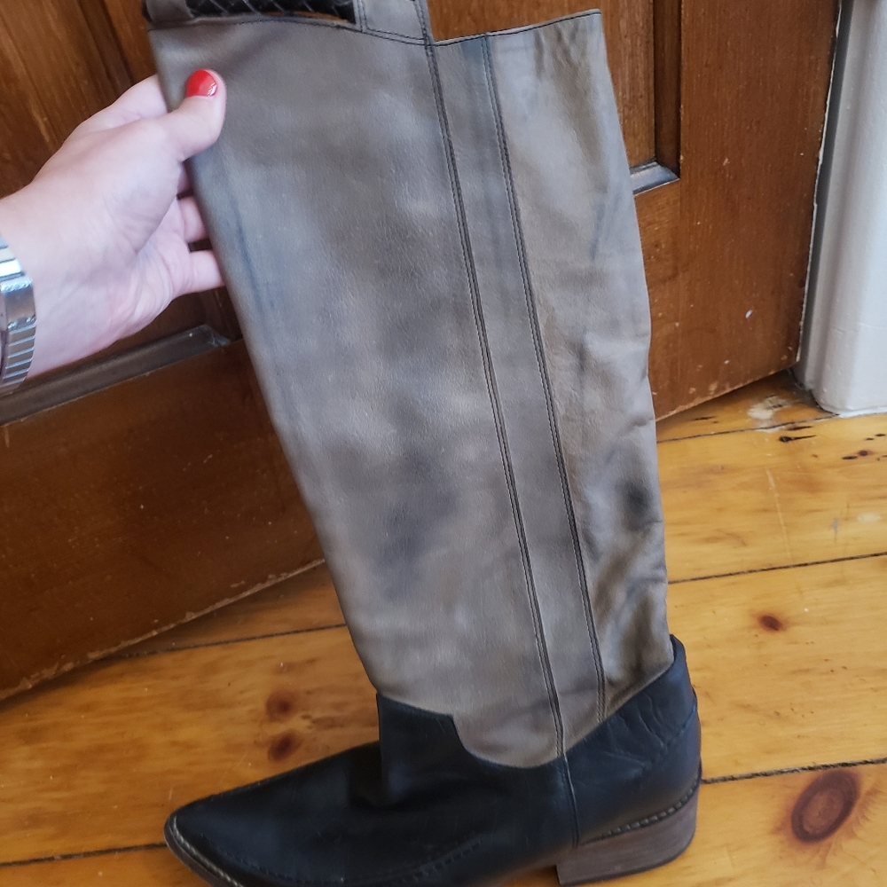 Free People 2-tone Cowboy Boots - Picture 5 of 8